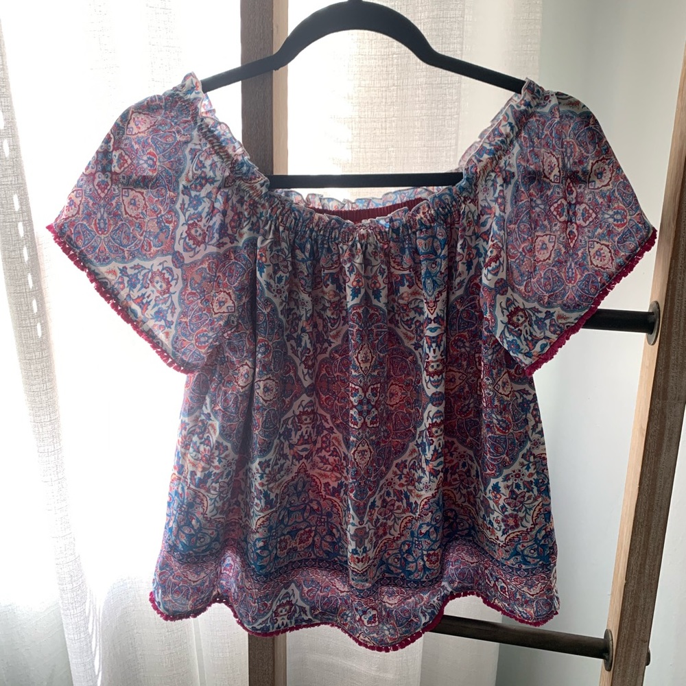 Paisley off the shoulder top